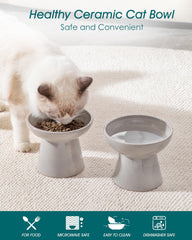 Vancasso 5.1-inch height promotes comfortable feeding posture for pets.