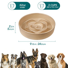 Vancasso ceramic 3-cup dog bowl shows daily meal capacity.