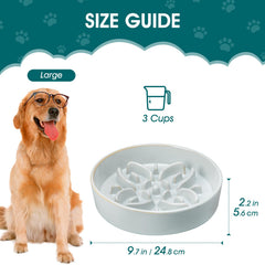 Vancasso large breed dog bowl in grayish cyan for comfortable portions