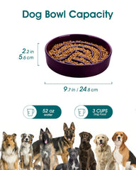 Vancasso slow feeder bowl ceramic construction provides durable, hygienic feeding surface