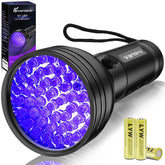 Luz UV Vansky 395nm con 51 diodos luminosos para revelar manchas ocultas de mascotas.