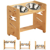 Vantic elevated dog bowls adjustable-height stand supports growing pets during meals.