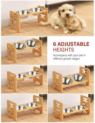 Vantic elevated dog bowls foldable design stores flat and travels easily.