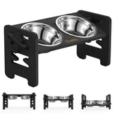 Vantic Elevated Dog Bowls side view showing comfortable feeding height
