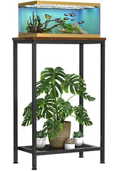 VANVERB 10 gallon fish tank stand front view showing stable dual-tank setup
