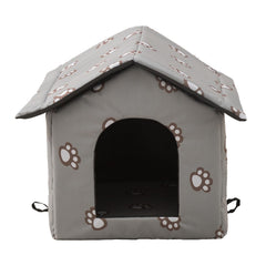 VARMTOR Outdoor Cat House weatherproof-shell provides durable year-round shelter.