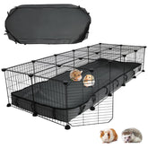 Varrisin 24-panels guinea pigs cage setup shows modular, spacious habitat for multiple pets.
