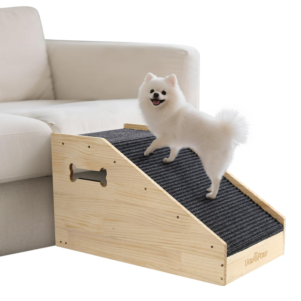 VavoPaw dog ramp with gentle slope helps bed access and reduces jump-related strain.