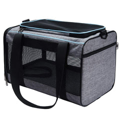 Vceoa pet carrier ventilation mesh for fresh air during travel.