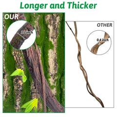 VCEPJH reptile vines textured brown bark highlights realistic tank decor.