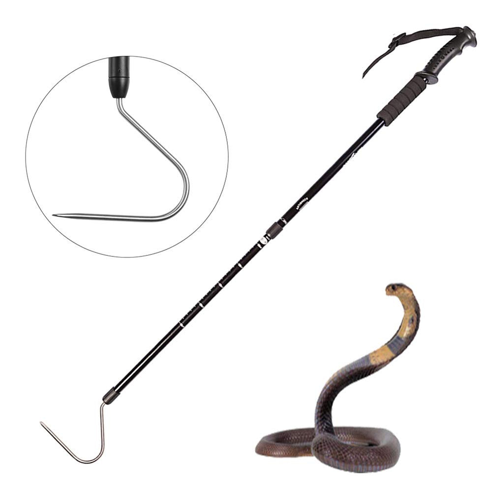 V-CHEETONG snake hook extended rod for safe reach during handling.