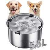 VDTEB 1.5gal spill-proof dog water bowl reduces splashes for messy drinkers