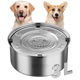VDTEB dog water bowl no-spill 3L keeps floors dry during sloppy drinking.