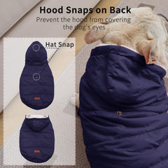 Vecomfy extra warm fleece dog coat features soft fabric for chilly outings.