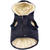 Vecomfy fleece-lined hoodie blue front view boosts warmth on walks