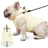 Vecomfy fleece-lining dog hoodie front view shows extra-warm winter protection.