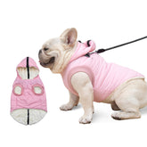 Vecomfy fleece lining dog hoodie front view showing warm winter-ready design