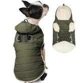 Vecomfy fleece lining dog hoodie with harness offers extra warmth for cold days