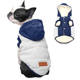 Vecomfy fleece lining dog hoodie beige back view highlighting extra warmth for winter outings.
