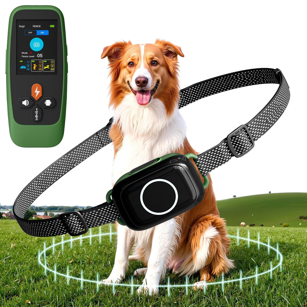 Veconix 4-in-1 wireless fence setup shows a clear boundary for safer outdoor play.