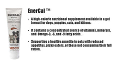 Vedco Enercal gel texture close-up, smooth malt-flavored formula