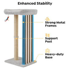 Veehoo anti-tip base with belt keeps the post steady during play.