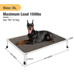 Veehoo elevated bed 9-inch off-ground keeps pets off floor for a drier nap.