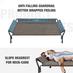 Veehoo dog bed showing non-slip feet for steady placement on hard floors