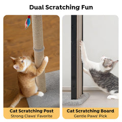 Veehoo metal frame scratching board provides durable structure for vigorous scratching.