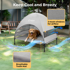 Veehoo canopy with mesh windows provides sun protection and ventilation for relaxed naps.