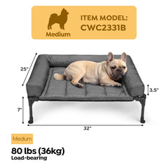 Veehoo removable waterproof bolster cushion shows easy-clean, secure-fit design.