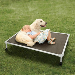 Veehoo textilene mesh breathable sleep surface promoting airflow and cleaner rest.