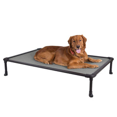 Veehoo chew-proof elevated bed ready for outdoor use