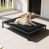 Veehoo chew-proof elevated dog bed shows a durable frame for long-lasting stability.