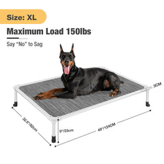 Veehoo chew-proof elevated bed with 9-inch clearance keeps pets dry.