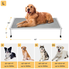 Veehoo chewproof elevated dog bed large-dog use-case proves 100-lb capacity for big breeds