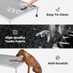 Veehoo chewproof elevated dog bed outdoor-use demonstrates easy portability for indoor-outdoor trips