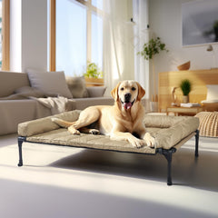 Veehoo bolster cushion highlights three-sided support for comfy nap sessions after play.