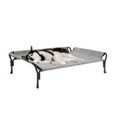 Veehoo cooling elevated dog bed outer view for large dogs—outdoor lounging.