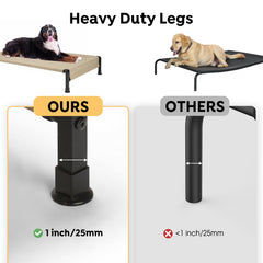 Veehoo cooling outdoor dog bed non-slip feet ensure stable placement on outdoor surfaces