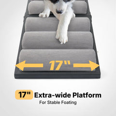 Veehoo dog ramp high-load capacity supports most dogs and even sturdy cats