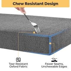 Veehoo indestructible dog bed for aggressive chewers, designed to endure tough play sessions.