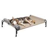 Veehoo large elevated dog bed outdoor frame promotes cooler, cleaner naps off the ground.