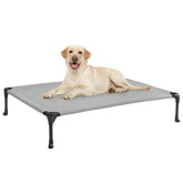 Veehoo outdoor elevated dog bed shows large-breed size for big dogs.
