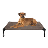 Veehoo outdoor elevated dog bed 45x33 top view offers cooling breeze for large dogs