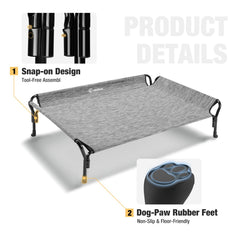 Veehoo powder-coated steel frame provides sturdy, durable support.
