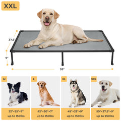 Veehoo robust metal frame with non-slip feet supports outdoor and indoor use