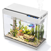 Vehipa fish tank 2-4 gallon aquarium kit top view for compact desk decor.