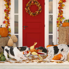Vehomy turkey dog toy wings with crinkle for engaging textures and chew entertainment.