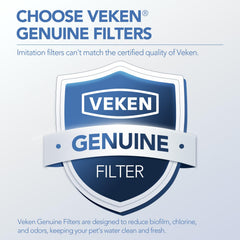 Veken replacement sponges image emphasizes easy maintenance and multipack convenience.